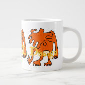 Funky Amoeba Design Jumbo Tasse! Jumbo-Tasse (Rechts)