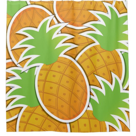 Funky-Ananas Duschvorhang (Vorderseite)