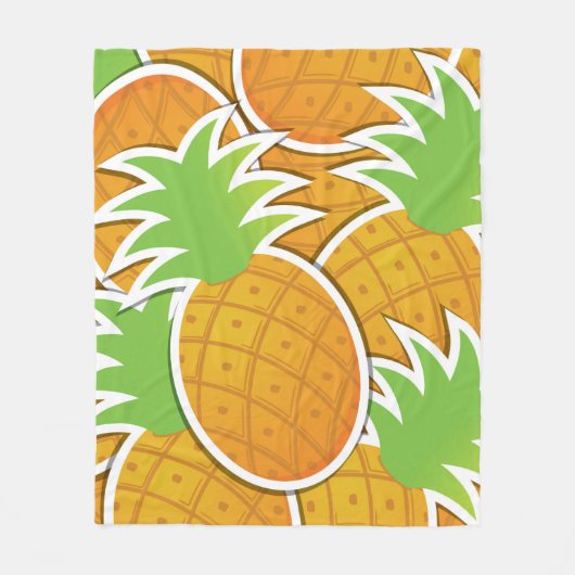 Funky-Ananas Fleecedecke (Vorderseite)