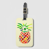Funky-Ananas Gepäckanhänger (Vorderseite Vertikal)