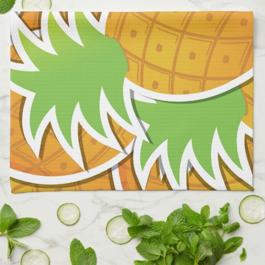 Funky-Ananas Handtuch (Gefaltet)