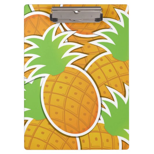 Funky-Ananas Klemmbrett (Vorderseite)