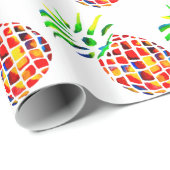 Funky-Ananas-Kunst Geschenkpapier (Rolleneckpunkt)
