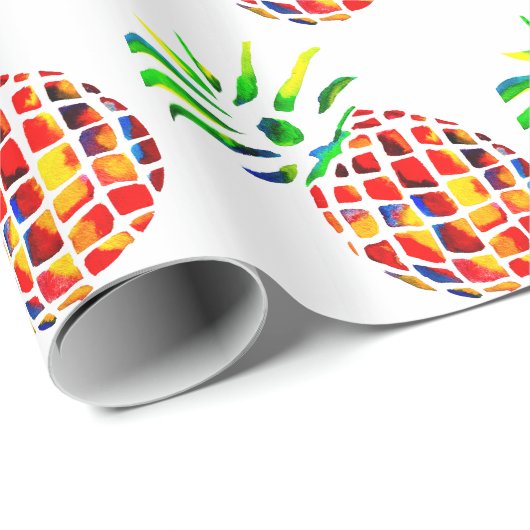 Funky-Ananas-Kunst Geschenkpapier (Rolleneckpunkt)