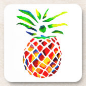 Funky-Ananas-Kunst Getränkeuntersetzer (Vorderseite)