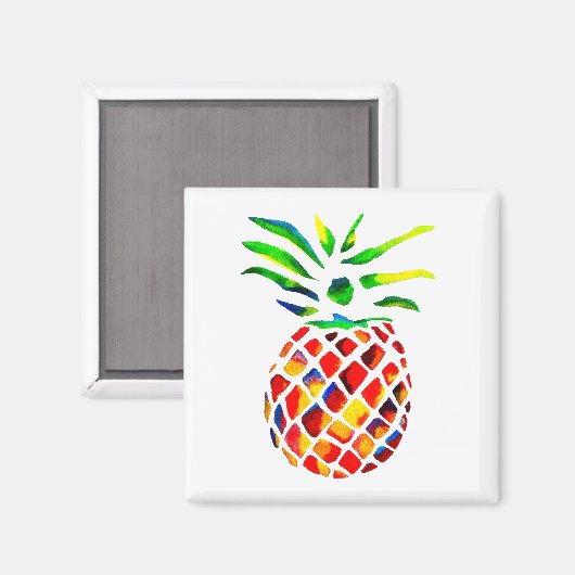 Funky-Ananas-Kunst Magnet (Vorderseite/Rückseite)