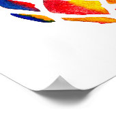 Funky-Ananas-Kunst Poster (Ecke)