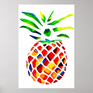 Funky-Ananas-Kunst Poster