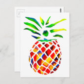Funky-Ananas-Kunst Postkarte (Vorne/Hinten)