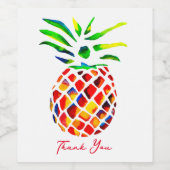 Funky-Ananas-Kunst Weinetikett (Einzelnes Label)