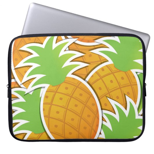 Funky-Ananas Laptopschutzhülle (Vorderseite)