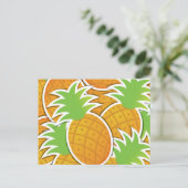 Funky-Ananas Postkarte (Stehend Vorderseite)