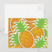 Funky-Ananas Postkarte (Vorne/Hinten)