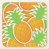 Funky-Ananas Rechteckiger Pappuntersetzer (Vorderseite)