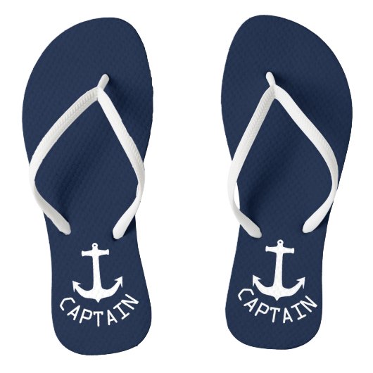 Funky Anchor Captain Flip Flops Badesandalen (Fußbett)