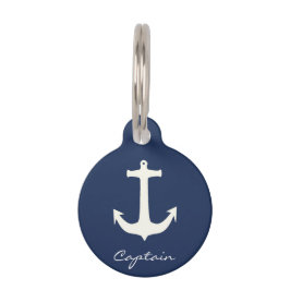 Funky Anchor Captain Sea Ocean Sailing Haustiermarke