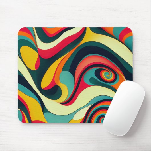 Funky and Colorful Mouse Pad Mousepad (Mit Mouse)