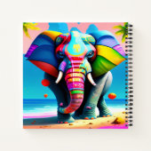 Funky and Playful Rainbow Elephant Print Notizblock (Rückseite)
