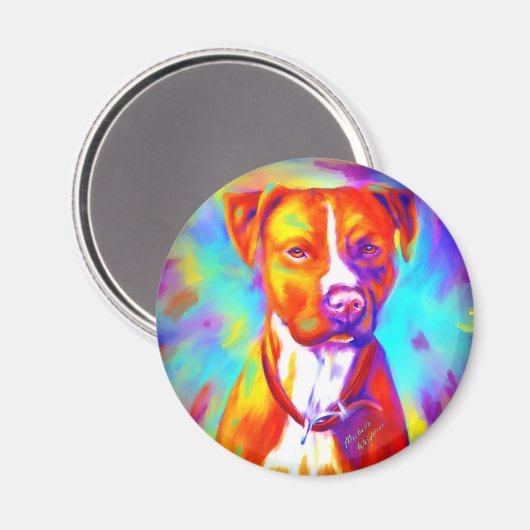 Funky Angel - Pitbull Magnet (Vorderseite/Rückseite)