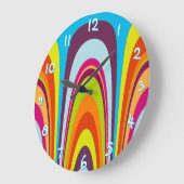 Funky Angesagte Retro Modernes Design Art Muster Große Wanduhr (Winkel)