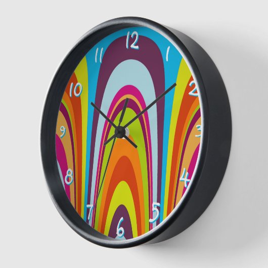 Funky Angesagte Retro Modernes Design Art Muster Wanduhr (Winkel)