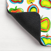 Funky Apfel Aquarellfrucht Design Mousepad (Ecke)