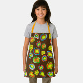 Funky Apfel Aquarellfrucht Design Schürze (Insitu)