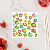 Funky Apfel Aquarellfrucht Design Serviette (Beispiel)
