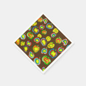 Funky Apfel Aquarellfrucht Design Serviette (Ecke)