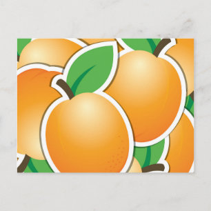 Funky apricot postkarte