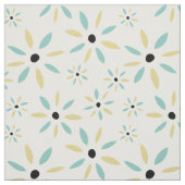 Funky Aqua Blue und Yellow Retro Blume Stoff (Muster)