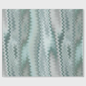 Funky Aqua-gelegentliches Zickzack-Fraktal-Muster Geschenkpapier (Flach)