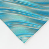 Funky Aqua Türkis Blaue Kurven Kunst, Dichtung und Fleecedecke (Ecke)