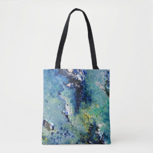 Funky Aquamarine Abstrakt Art Bag Tasche