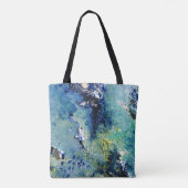 Funky Aquamarine Abstrakt Art Bag Tasche (Rückseite)