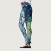 Funky Aquamarine Abstrakte Art Leggings (Links)