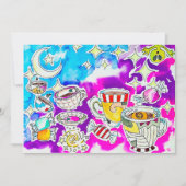 Funky Art Feiertagskarte (Vorderseite)