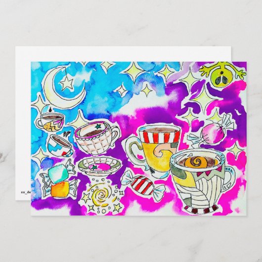 Funky Art Feiertagskarte (Vorne/Hinten)