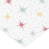 Funky Atomage Sternexplosion Mid Mod Pattern Tischdecke (Schrägansicht)