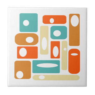Funky Atomic Age Rechtecke Mid Century Modern Fliese