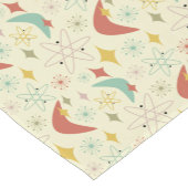 Funky Atomic Boomerang Burnt Red Pink Mitte Jahrhu Kurzer Tischläufer (Ecke)