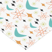 Funky Atomic Boomerang Orange Blue Mitte Jahrhunde Kurzer Tischläufer (Ecke)