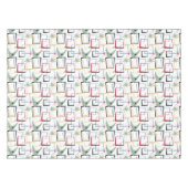 Funky Atomic Boomerangs Stars Squares Mitte des Ja Tischdecke (Vorderseite (Horizontal))