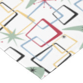 Funky Atomic Boomerangs Stars Squares Mitte des Ja Tischdecke (Schrägansicht)