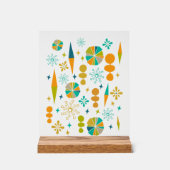 Funky Atomic Era Shapes Sternexplosion Mitte Jahrh Acrylschild (Vorderseite)