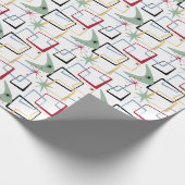 Funky Atomic Stars Boomerang Squares Mitte des Jah Geschenkpapier (Ecke)