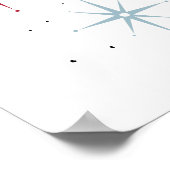 Funky Atomic Sternexplosion Mid Century Muster Poster (Ecke)