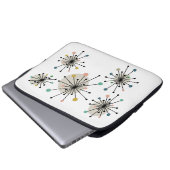Funky Atomic Sternexplosion Mitte Jahrhundert Mode Laptopschutzhülle (Vorne Knopf)
