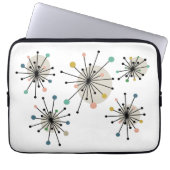 Funky Atomic Sternexplosion Mitte Jahrhundert Mode Laptopschutzhülle (Vorderseite)