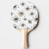 Funky Atomic Sternexplosion Retro Mitte Jahrhunder Tischtennis Schläger (Rückseite)